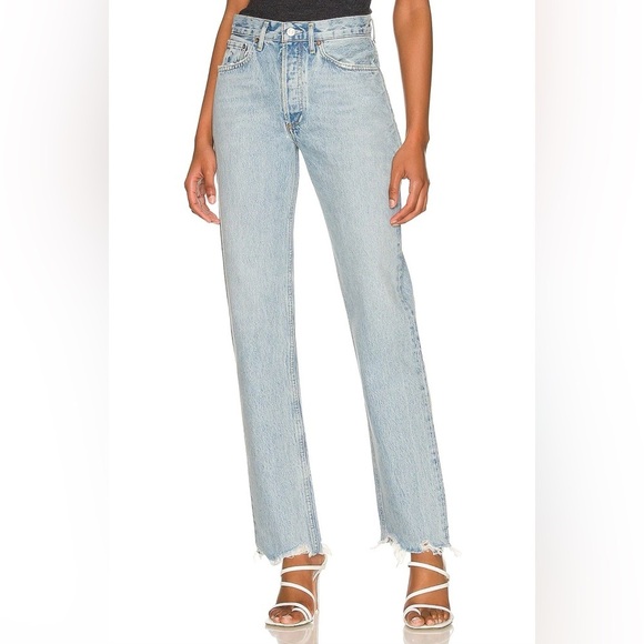 Agolde Lana High Waist Straight Denim in Curio - Picture 7 of 9